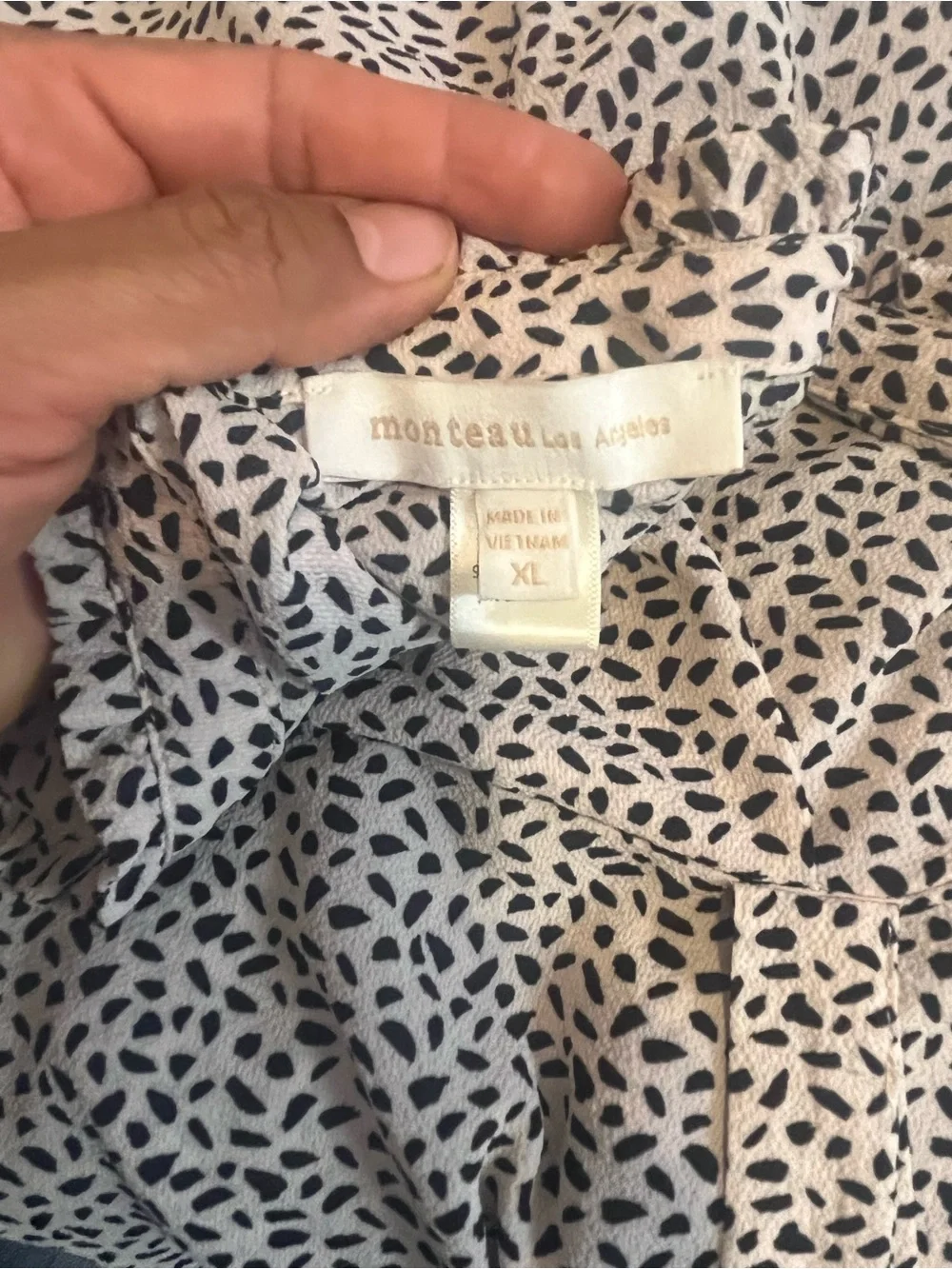 Monteau White and Black Printed Wrap Skirt